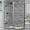 Aston Bromley Frameless 65.25" x 72" Rectangle Hinged Shower Enclosure, Stainless Steel | 72 H x 65 W x 30.38 D in | Wayfair SEN967EZ-MB-653130-10