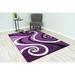 Black/Indigo 24 x 0.5 in Area Rug - Ivy Bronx Mccampbell 3D Abstract Purple/Black Area Rug Polypropylene | 24 W x 0.5 D in | Wayfair