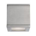 WAC Lighting Rubix Outdoor Flush Mount Aluminum/Glass/Metal in Gray | 5 H x 5 W x 6.5 D in | Wayfair WS-W2504-AL