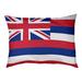 Tucker Murphy Pet™ Catalano Honolulu Flag Outdoor Dog Pillow Polyester in Blue/Red/White | 14 H x 42.5 W x 32.5 D in | Wayfair