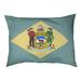 Tucker Murphy Pet™ Catalano Delaware Flag Outdoor Dog Pillow Polyester in Gray/Yellow | 14 H x 42.5 W x 32.5 D in | Wayfair