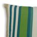 Red Barrel Studio® Wick St Lawrence Striped Pillow Down/Feather/Acrylic in Green/Blue/White | 12 H x 18 W x 5 D in | Wayfair