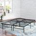 Alwyn Home SunPrairie 14" Metal Smartbase Tool-free Assembly Mattress Foundation Metal in Black | 14 H x 76 W x 80 D in | Wayfair