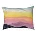 Tucker Murphy Pet™ Watterson Pastel Landscape Outdoor Dog Pillow/Classic Polyester in Pink/Yellow | 42 H x 52 W x 17 D in | Wayfair