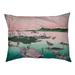 Tucker Murphy Pet™ Burkart Tsukuda Island in Musashi Province Dog Pillow Polyester/Fleece in Pink/Green | 7.1 H x 52 W x 42 D in | Wayfair