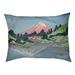 Tucker Murphy Pet™ Burkart Mt. Fuji Reflected in Lake Kawaguchi Dog Pillow Polyester in Pink/Gray/Blue | 4 H x 42.5 W x 32.5 D in | Wayfair