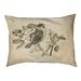 Tucker Murphy Pet™ Catalano Vintage Bird Outdoor Dog Pillow Polyester in White | 14 H x 42.5 W x 32.5 D in | Wayfair