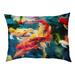 Tucker Murphy Pet™ Wedgeworth Koi Pond Outdoor Dog Pillow Polyester in Blue/Red/Yellow | 42 H x 52 W x 42 D in | Wayfair