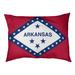 Tucker Murphy Pet™ Burien Arkansas Flag Cat Bed Outdoor Designer Pillow Fleece in Red | 14 H x 42.5 W x 32.5 D in | Wayfair