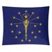Winston Porter Enrik Indiana Flag Tapestry Polyester in Blue | 27.5 H x 37.5 W in | Wayfair 53F7A37E483E40C99D8D18F4FF27F9B2