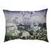 Tucker Murphy Pet™ Burkart Mt. Fuji Through the Cherry Blossoms Dog Pillow Polyester in Green/Blue | Large (42.5" W x 32.5" D x 14" H) | Wayfair