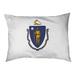 Tucker Murphy Pet™ Catalano Massachusetts Flag Outdoor Dog Pillow/Classic Polyester in Blue/White | 42 H x 52 W x 17 D in | Wayfair