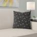 Latitude Run® Avicia Pizza Indoor/Outdoor Throw Pillow Polyester/Polyfill blend in Black/Indigo | 16 H x 16 W x 3 D in | Wayfair