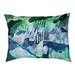 Tucker Murphy Pet™ Keown Landscape w/ Rain Dog Pillow/Classic Polyester in Green/Blue/Yellow | 17 H x 17 D in | Wayfair