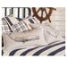 Eastern Accents Ryder Hand-Painted Anchor Accent Pillow Cover & Insert Polyester/Polyfill/Cotton Blend | 18 H x 18 W x 6 D in | Wayfair RYD-12
