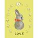 Zoomie Kids Poulsbo Love Bunny Canvas Art Canvas in Green | 18 H x 14 W x 1.5 D in | Wayfair E6B82EE070D1411CB2C25E802A05E7D5