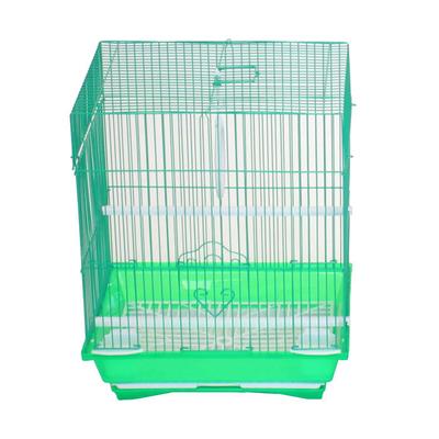 YML Green Flat Top Parakeet Cage, 13.3" L X 10.8" W X 16.5" H