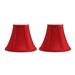 Mercer41 5" H x 6" W Silk/Shantung Bell Lamp Shade ( Clip On ) or Shantung, Metal in Red | 5 H x 6 W x 6 D in | Wayfair MCRF3637 40714533