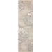 Maxell 8' Runner Beige Botanical Hallway Rug - Nourison MAE04