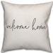 Gracie Oaks Collazo Welcome Home Thin Indoor/Outdoor Throw Pillow Polyester/Polyfill blend in Black | 20 H x 20 W x 1.5 D in | Wayfair