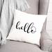 Etta Avenue™ Teen Felix Hello Indoor/Outdoor Throw Pillow Polyester in Black | 20 H x 20 W x 1.5 D in | Wayfair 135EFF0FFB9F4795A45FDF432D6EF7AB