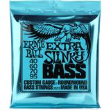 Ernie Ball 2835 Extra Slinky Nickel Wound Electric Bass Guitar Strings - .040-.095