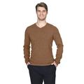 State Fusio Men's Basic V-Neck Jumper Cashmere Merino Wool Blend Sweater Long Sleeve Pullover