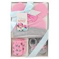 Disney girls Minnie Mouse Hat, Mitts And Socks Take Me Home Gift Set 0-3 Months Pink, Grey