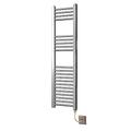 Greened House Chrome Straight Electric Heated Towel Rail 300mm W x 1200mm H