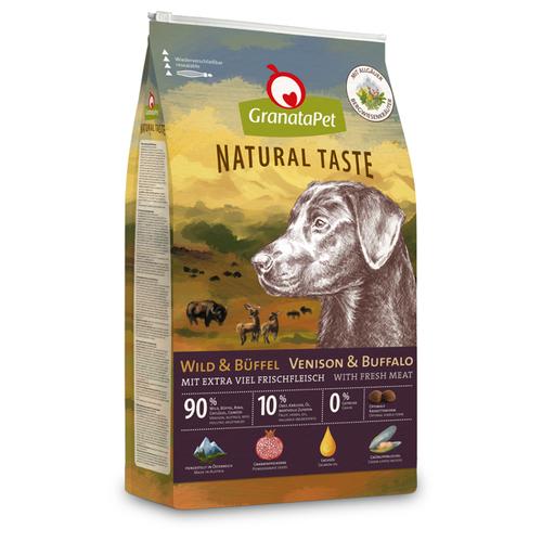 2 x 12kg Natural Taste Wild & Büffel Granatapet Hundefutter trocken