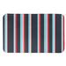 Longshore Tides Brittney Nautical Stripes Rectangle Non-Slip Striped Bath Rug Polyester in Blue/Gray/Pink | Wayfair