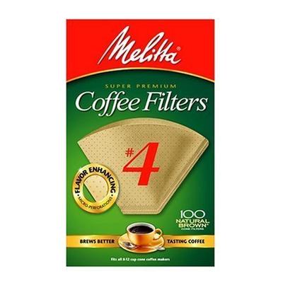 Melitta 624602 Cone Filter Paper - Natural Brown, 100 Pack