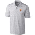 Men's Cutter & Buck Gray Clemson Tigers Big Tall Advantage Space Dye Polo