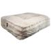 Ultra Plush Faux Fur Luxury Shag Durable Sicilian Rectangle Pet Bed, 46" L X 35" W X 6" H, Natural Beauty, Large, White