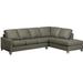 Gray Sectional - Orren Ellis Prescot 107" Wide Genuine Leather Right Hand Facing Corner Sectional Genuine Leather | 34 H x 107 W x 67 D in | Wayfair