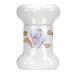 Tucker Murphy Pet™ Bichon Frise Bone Shaped Pet Treat Jar Ceramic | 9 H x 6 W x 5 D in | Wayfair 596A630F207C4721800A1446669BB012