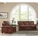 17 Stories Lyndsey 2 Piece Leather Living Room Set Genuine Leather in Gray | 37 H x 81 W x 37 D in | Wayfair Living Room Sets