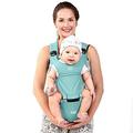 G-Tree Adjustable3 Positions Carrier Backpack , Ergonomic Lightweight Infant Carrier Soft Toddler Baby Carrier with Hood Newborn Baby Infant (Mint Green)