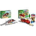 LEGO DUPLO Dampfeisenbahn 10874 Spielzeugeisenbahn & Eisenbahnbrücke und Schienen 10872 Konstruktionsspielzeug