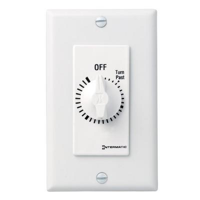 Intermatic FD430MW 30-Minute Spring-Loaded Wall Timer for Lights and Fans, White
