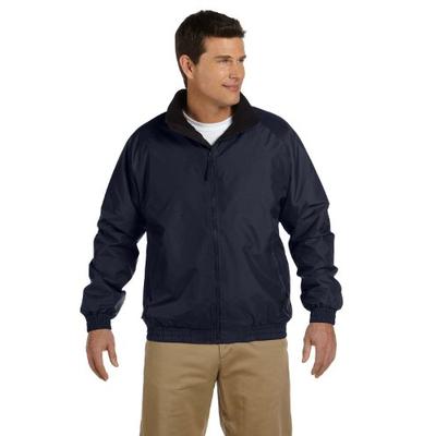 HA FLEECE-LINED NYLON JACKET (NAVY/BLACK) (L)