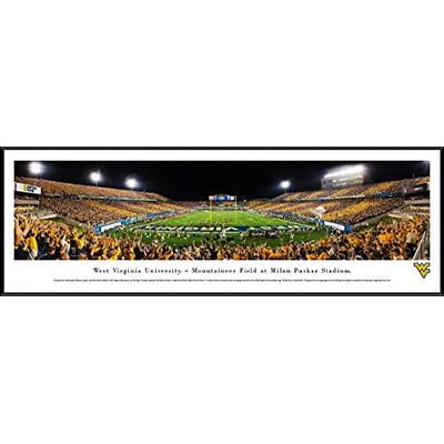 West Virginia Football - Stripe End Zone - Blakeway Panoramas College Sports Posters with Standard F