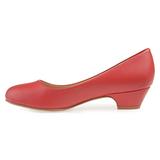 Brinley Co. Womens Soren Classic Faux Leather Comfort-Sole Heels Red, 8 Regular US screenshot. Shoes directory of Clothing & Accessories.