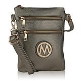 MKF Collection Woman's Handbag Pocketbook, Crossbody Shoulder Messenger Purse, Multi Zipper screenshot. Handbags & Totes directory of Handbags & Luggage.