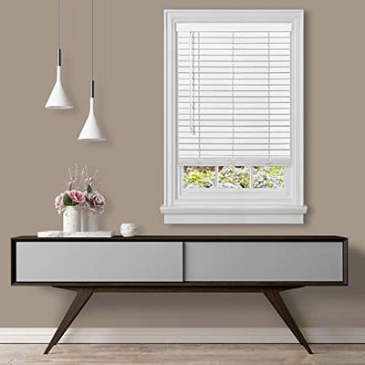 Achim Home Furnishings Cordless GII Madera Falsa 2" Faux Wood Plantation Blind 43" x 64", White