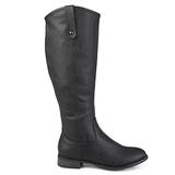 Brinley Co. Womens Faux Leather Regular, Wide and Extra Wide Calf Mid-Calf Round Toe Boots Black, 5. screenshot. Shoes directory of Clothing & Accessories.
