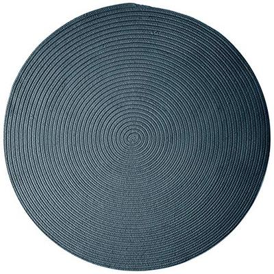 Boca Raton Polypropylene Braided Round Rug, 10-Feet, Lake Blue