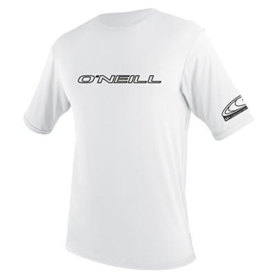 O'Neill Youth Basic Skins UPF 50+ Short Sleeve Sun Shirt, White,12