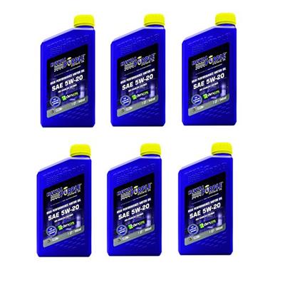Royal Purple 01520 SAE Multi-Grade Synthetic Motor Oil 5W20 Pack of 6 Quarts