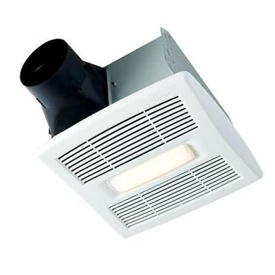 Broan AE110L Invent Energy Star Qualified Single-Speed Ventilation Fan with LED Light, 110 CFM 1.0 S